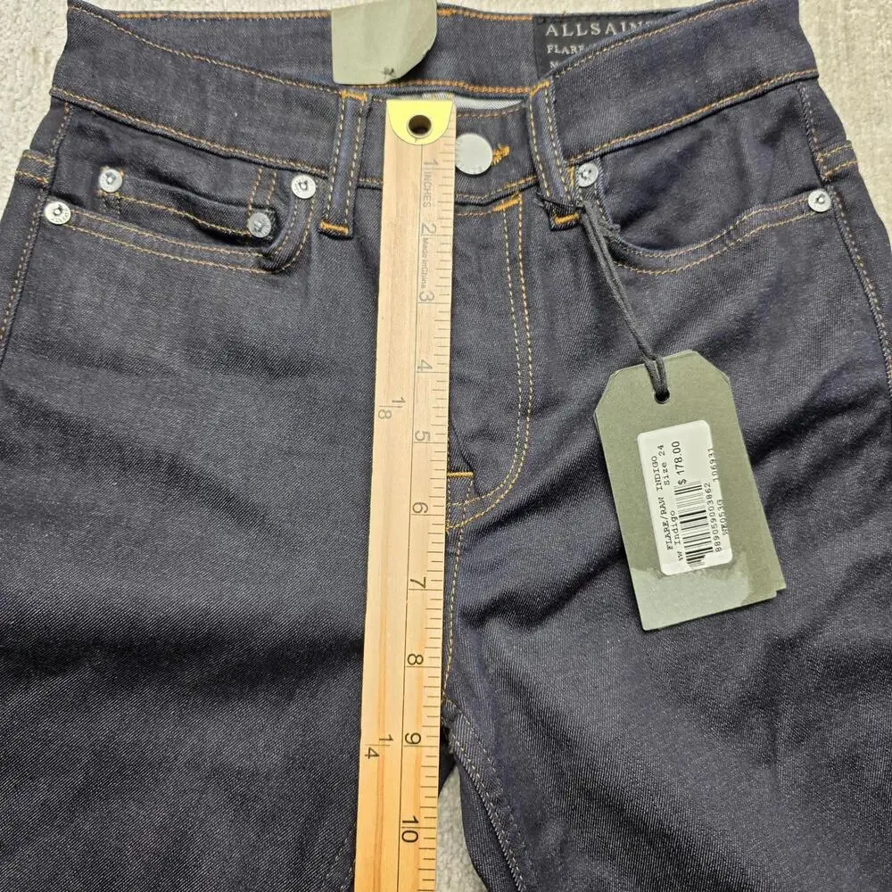 AllSaints Flare Fit Women's Jeans‎ size W24 NWT MSRP1 $178